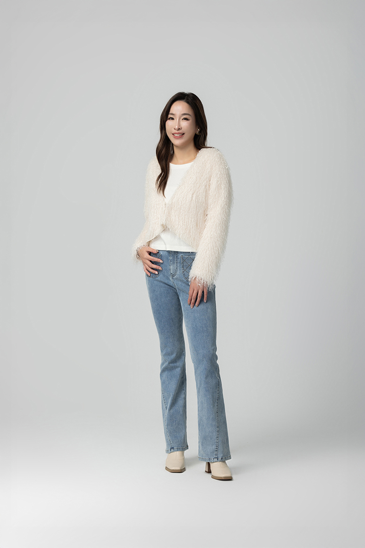 CHANG YU x abito兩件式蓬鬆短毛上衣