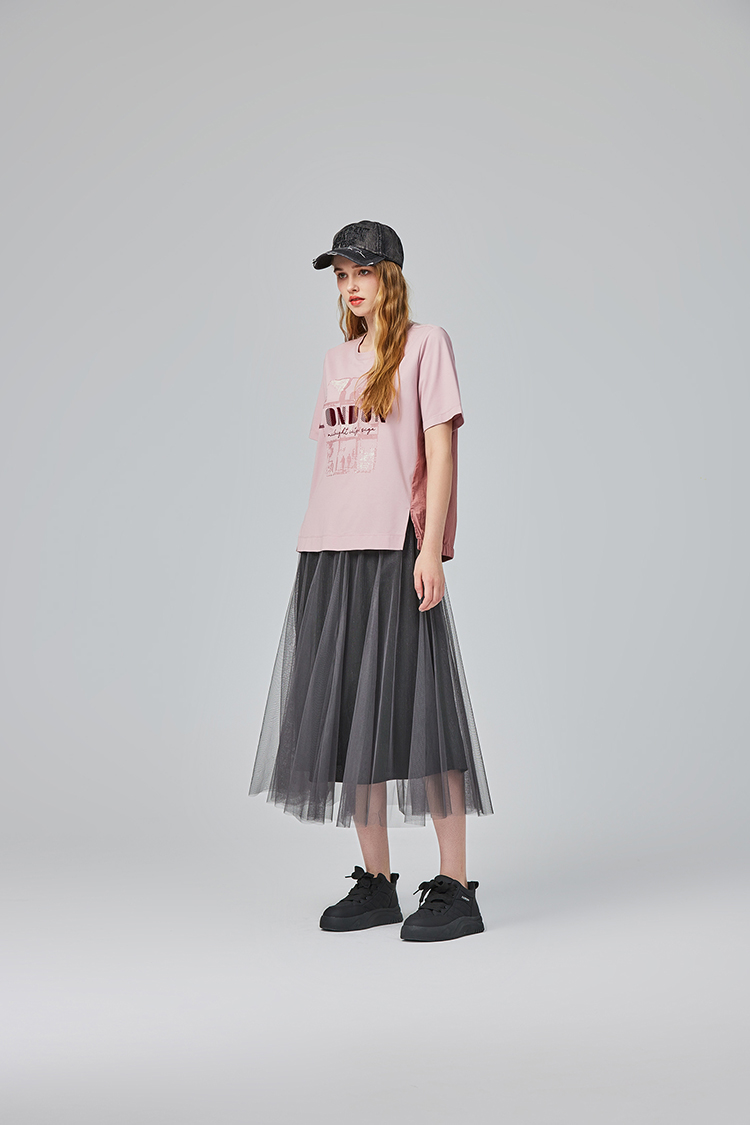 abito休閒英文印字短袖上衣