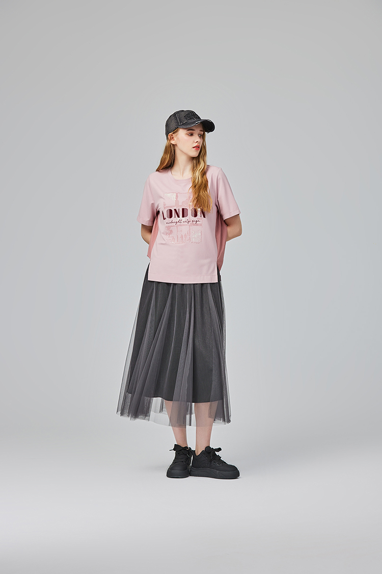 abito休閒英文印字短袖上衣