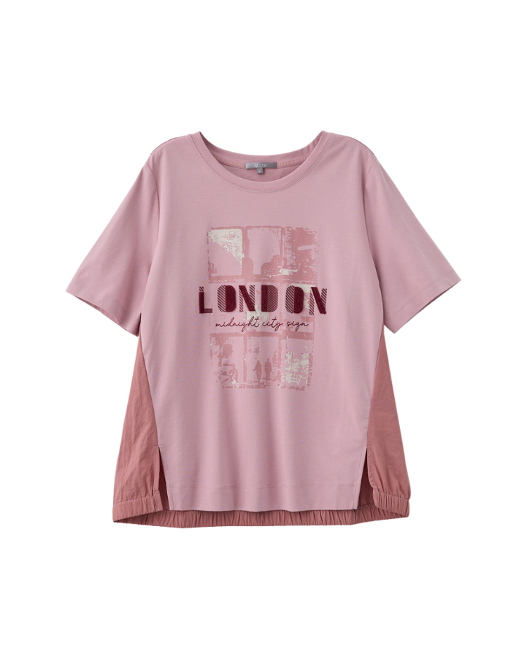 abito休閒英文印字短袖上衣