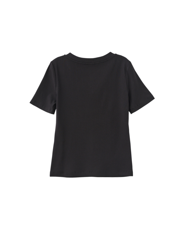 abito甜美條紋V領愛心上衣