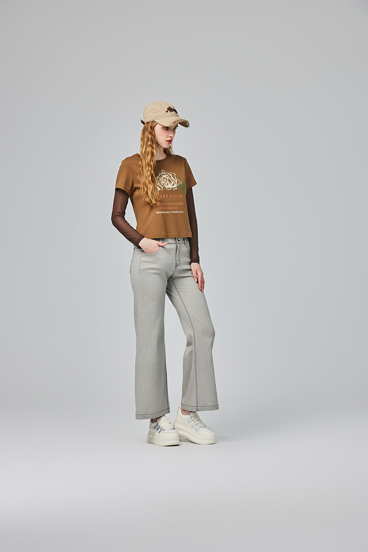 abito玫瑰印花兩件式上衣