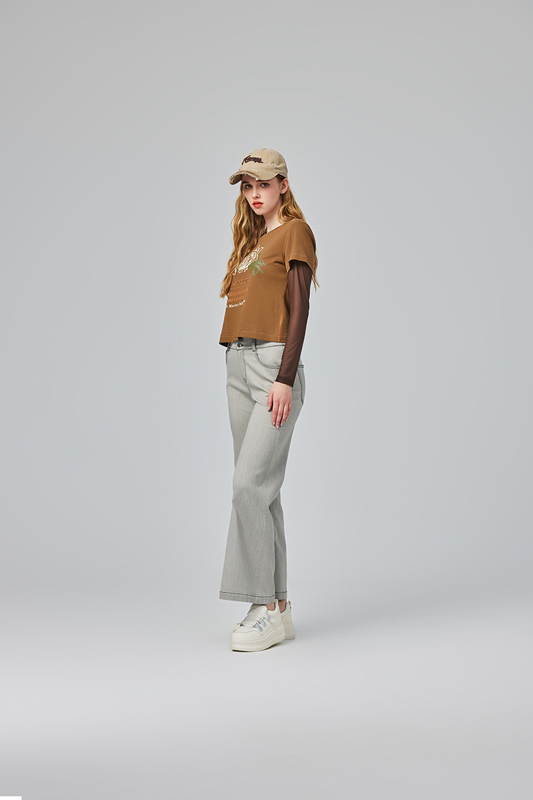 abito玫瑰印花兩件式上衣