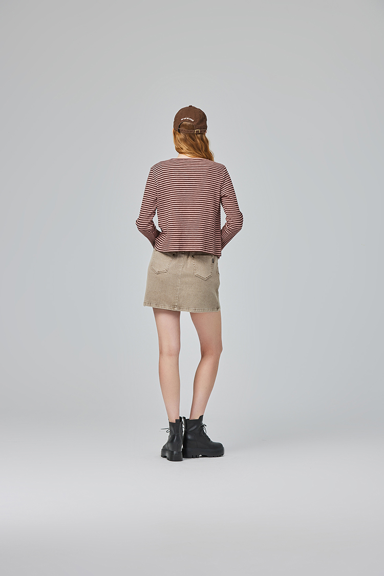 abito甜美條紋針織兩件式上衣