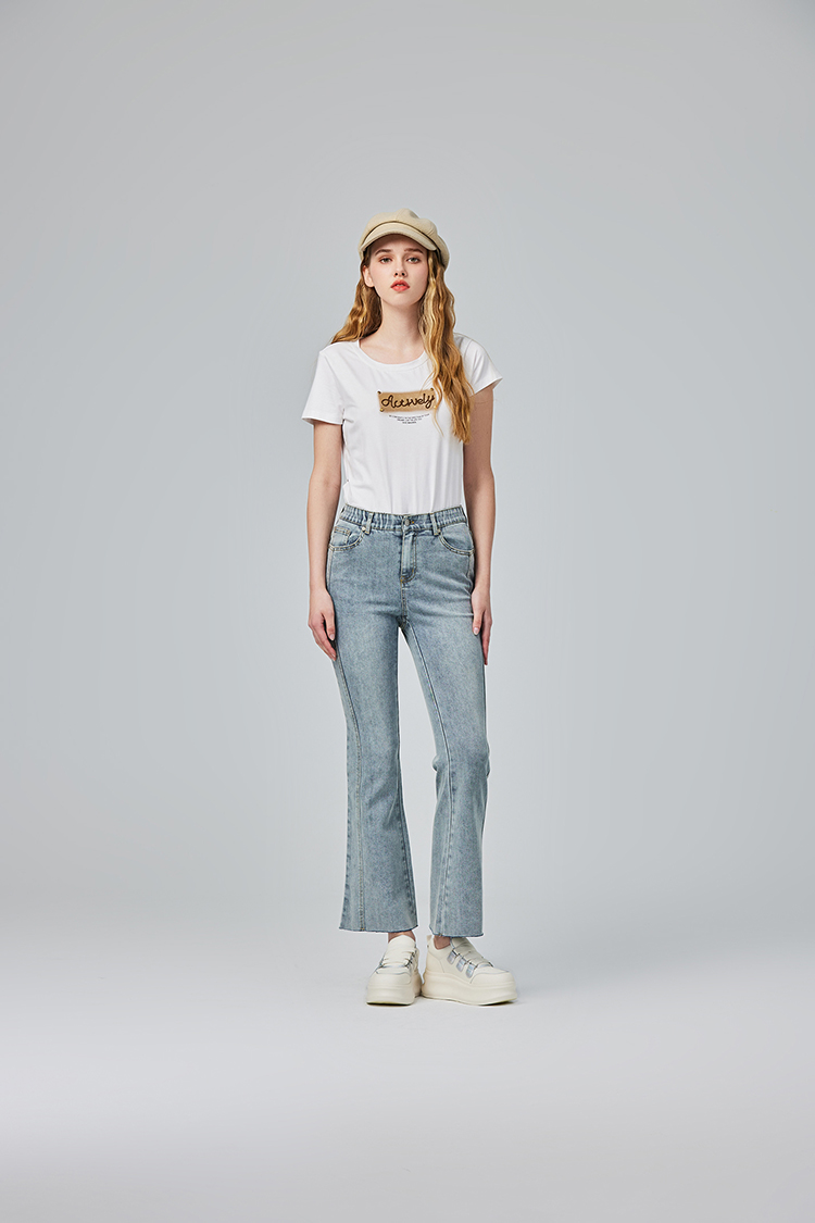 abito休閒字母刺繡上衣