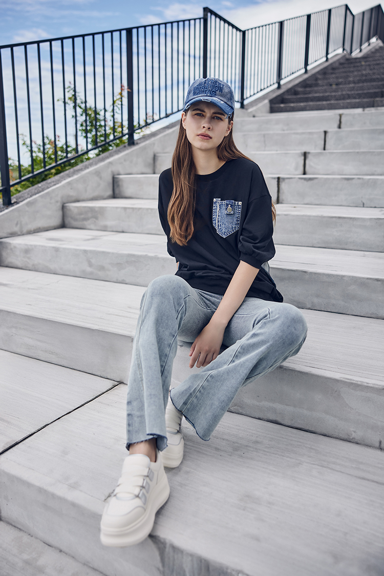 abito造型丹寧口袋休閒上衣