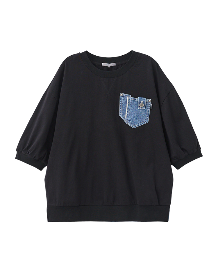 abito造型丹寧口袋休閒上衣