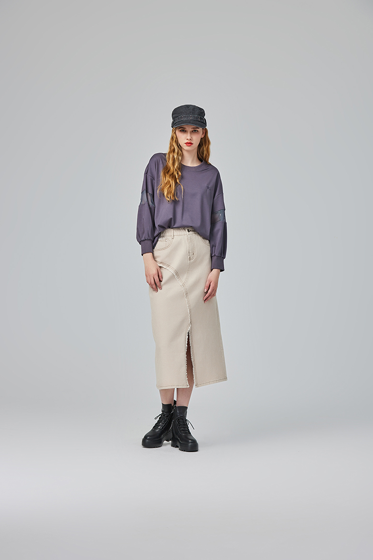 abito圓領特殊剪裁上衣