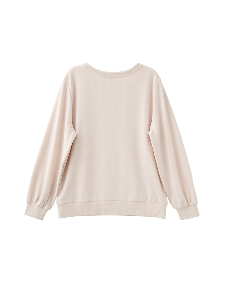 abito甜美圓領抽繩上衣