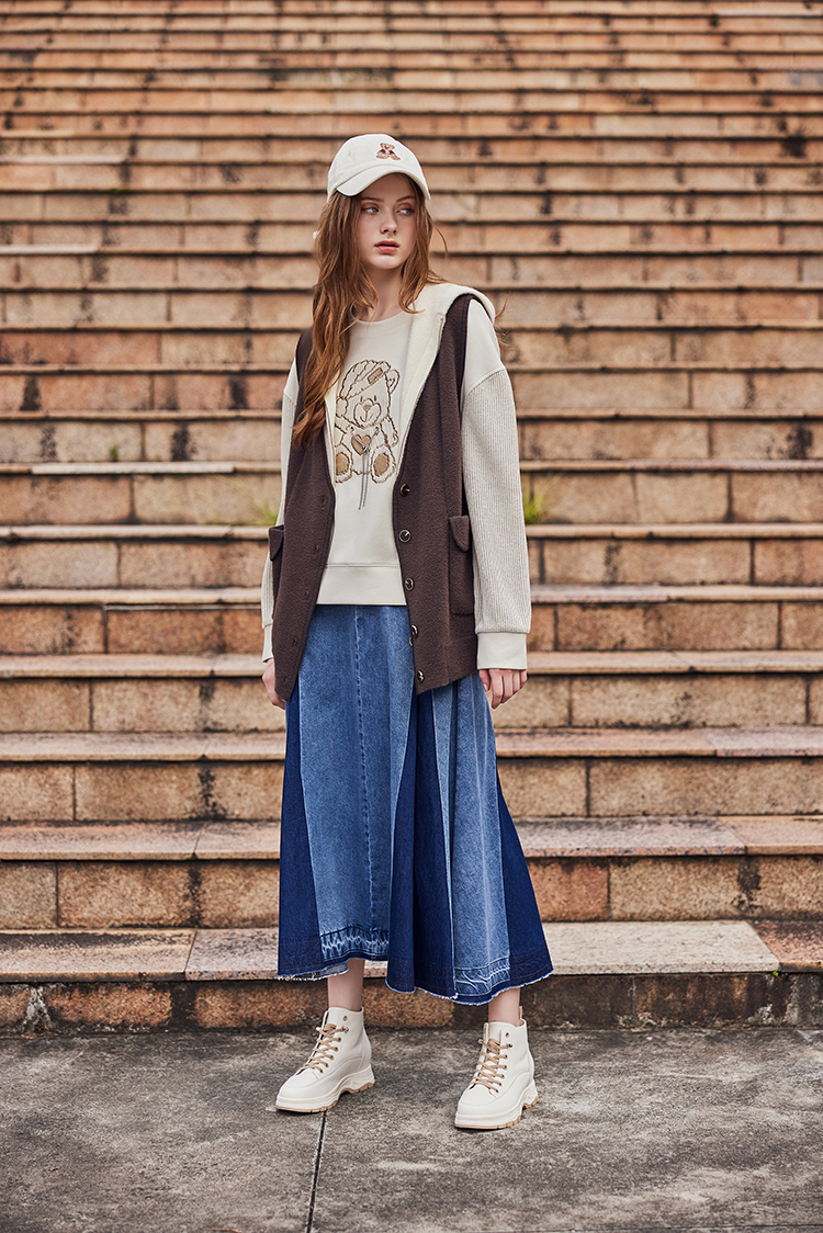 abito愛心小熊刺繡上衣