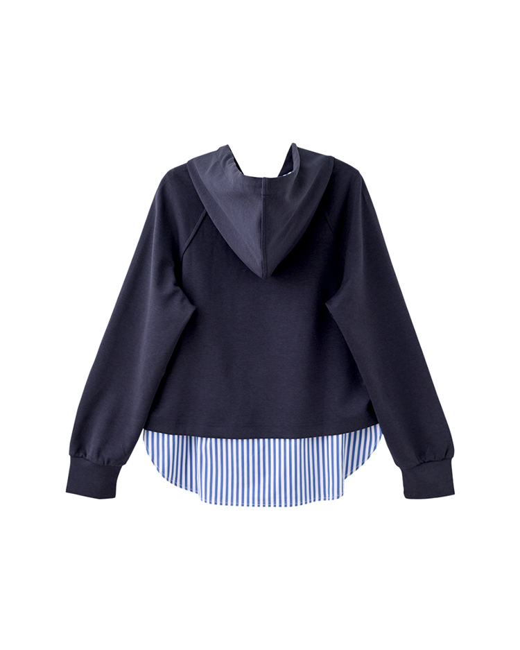 abito兩件式貼字連帽上衣