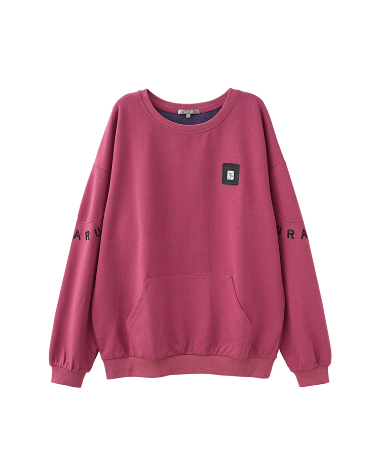 abito拼接針織文字大學T