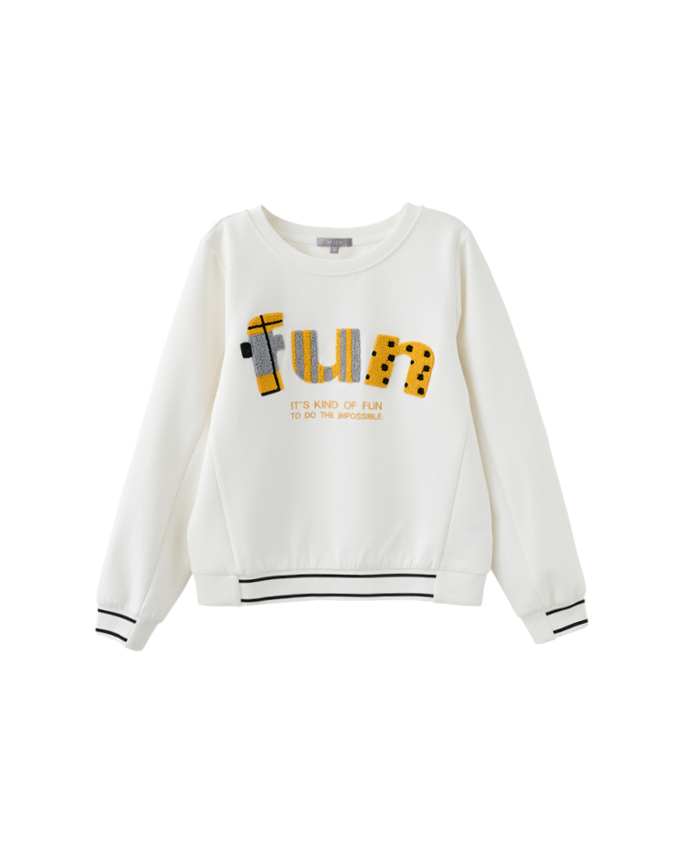 abito可愛毛絨字母連帽上衣