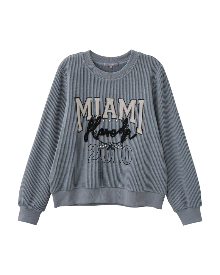 abito休閒字樣刺繡上衣