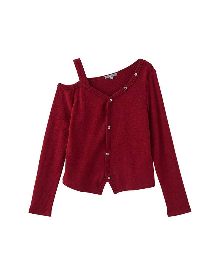 CHANG YU x abito質感挖肩V領上衣