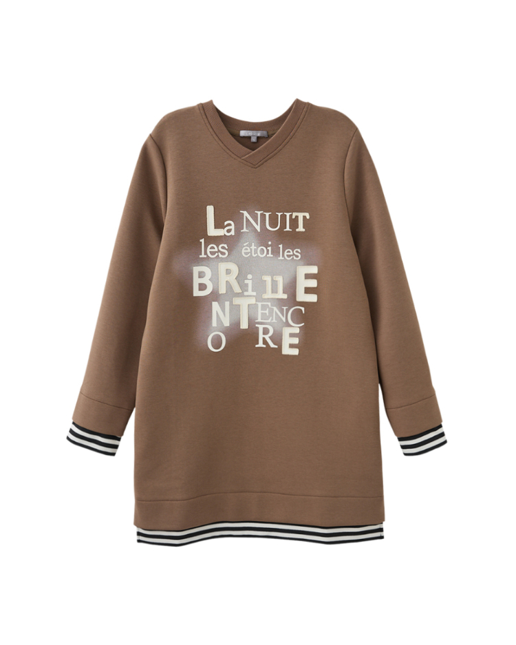 abitoV領噴墨長版上衣