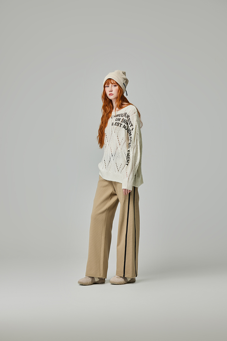 abito棉質鬆緊腰頭長褲