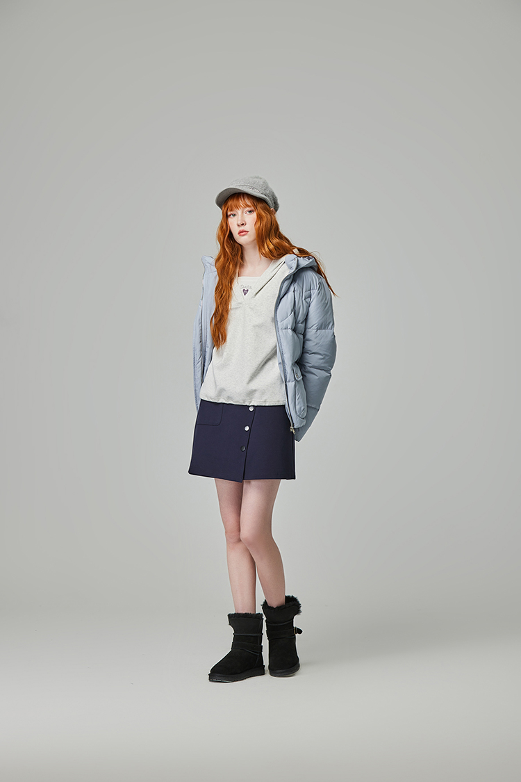 abito斜邊釦造型窄裙