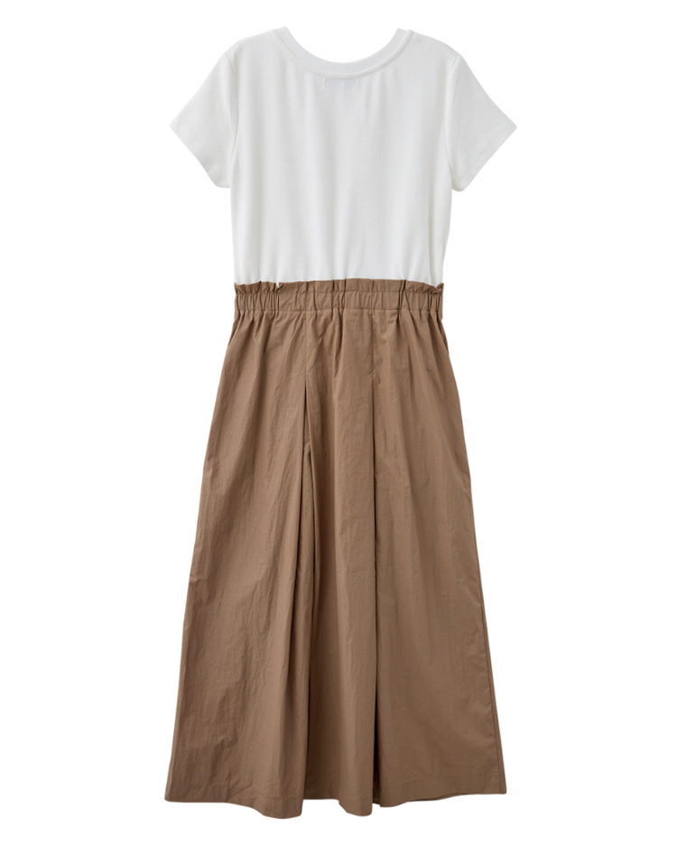 abito異材質拼接連身洋裝