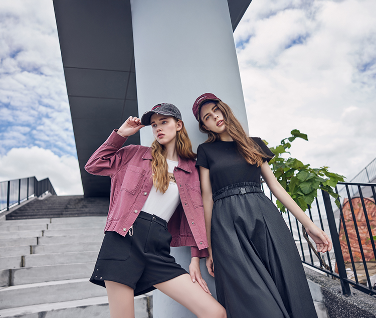 abito異材質拼接連身洋裝