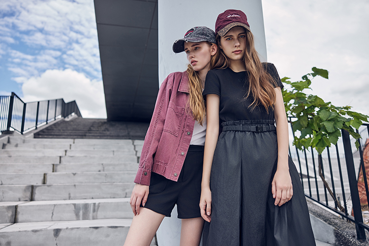 abito異材質拼接連身洋裝