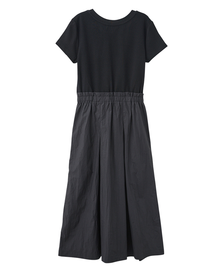 abito異材質拼接連身洋裝