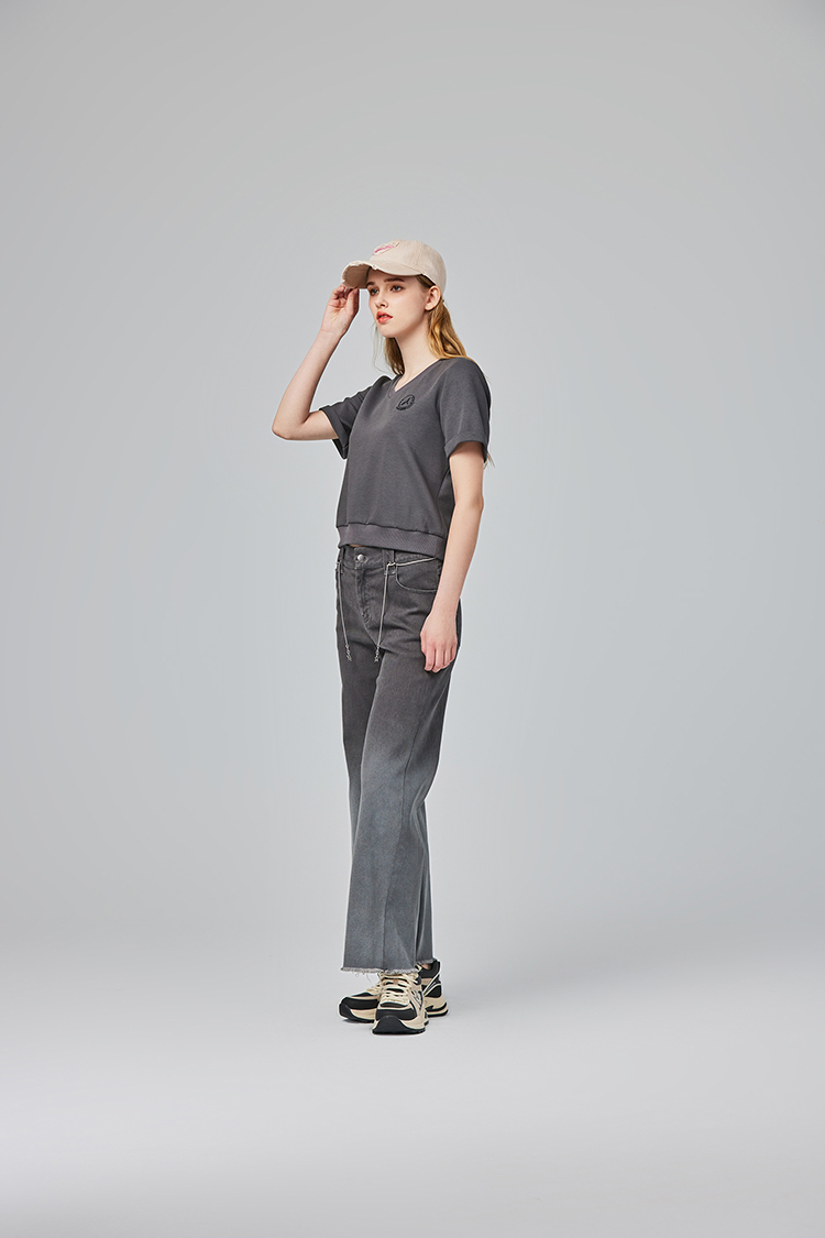 abito休閒棉質V領刺繡套裝