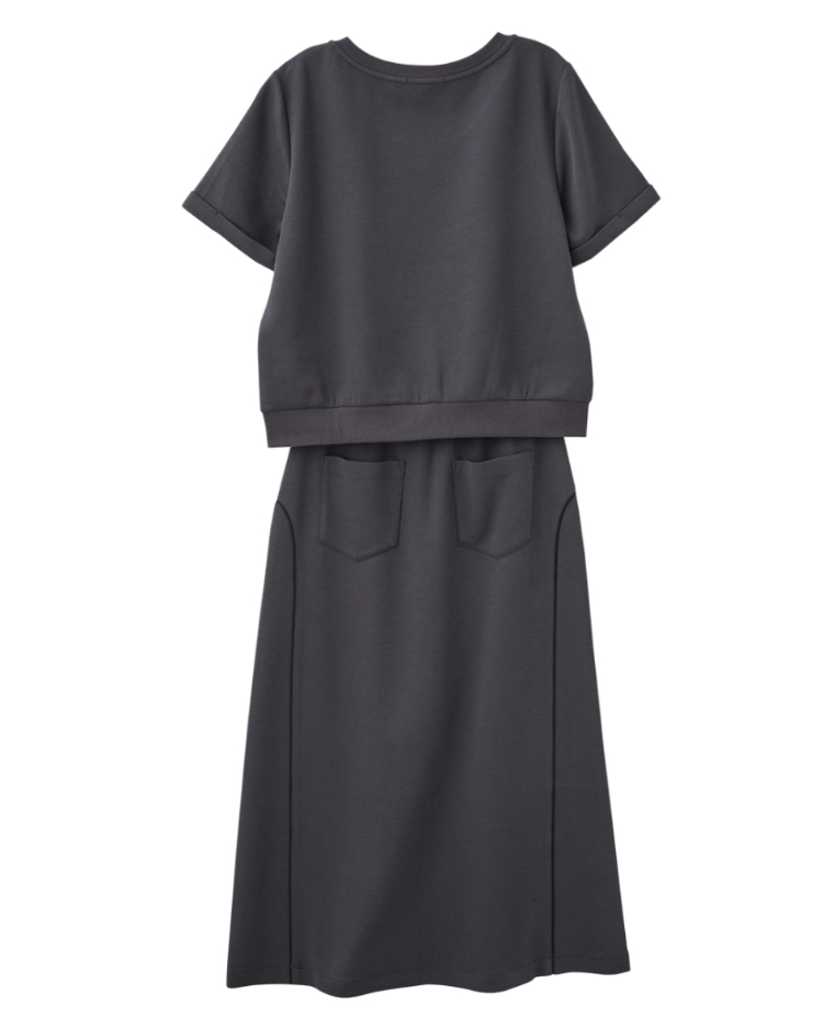 abito休閒棉質V領刺繡套裝