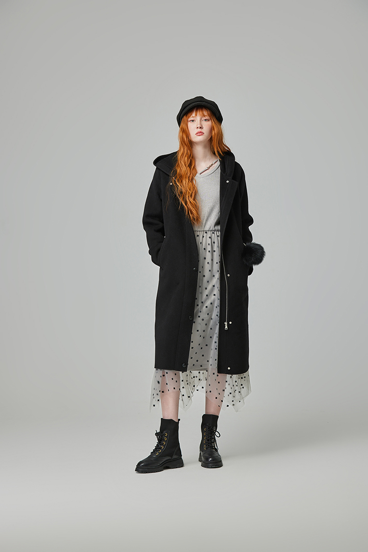 abito氣質V領網紗洋裝