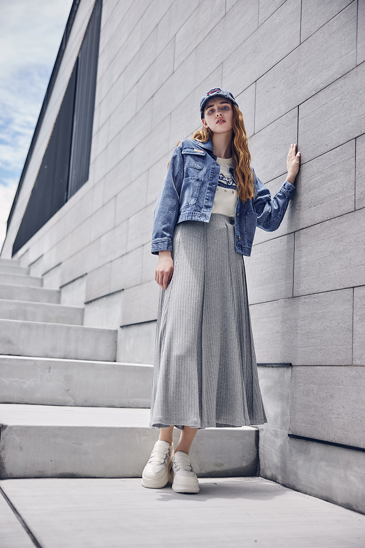 abito仿舊水洗棉質口袋外套