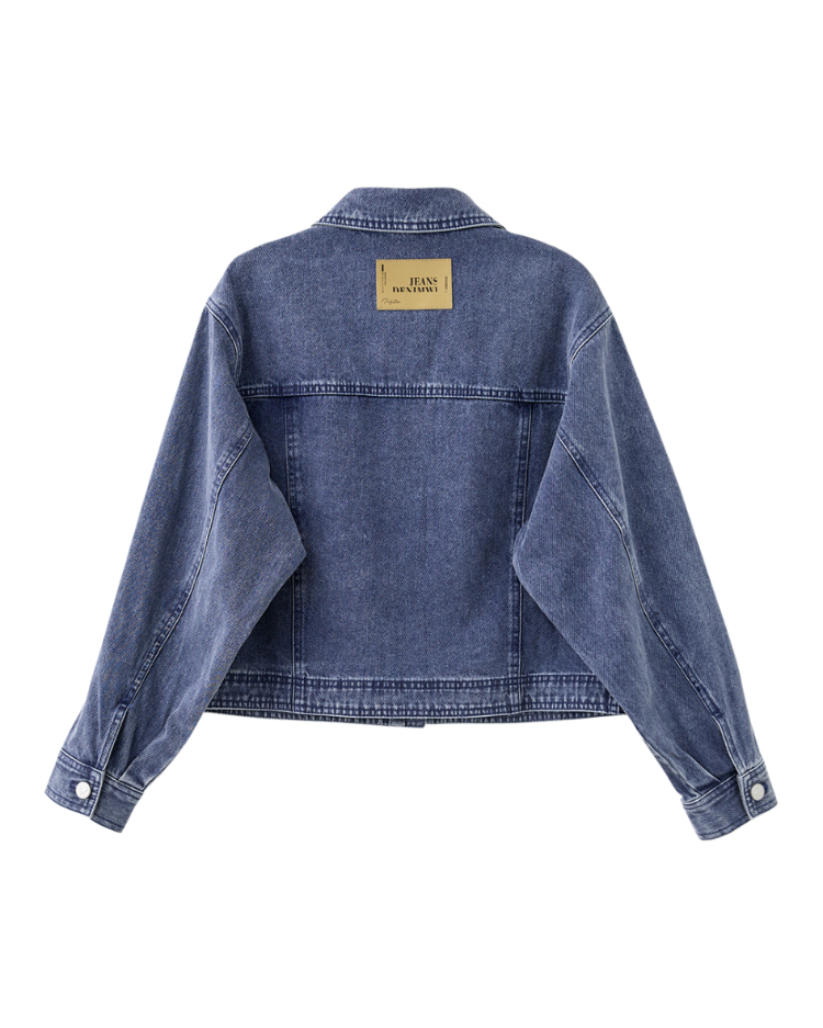 abito仿舊水洗棉質口袋外套