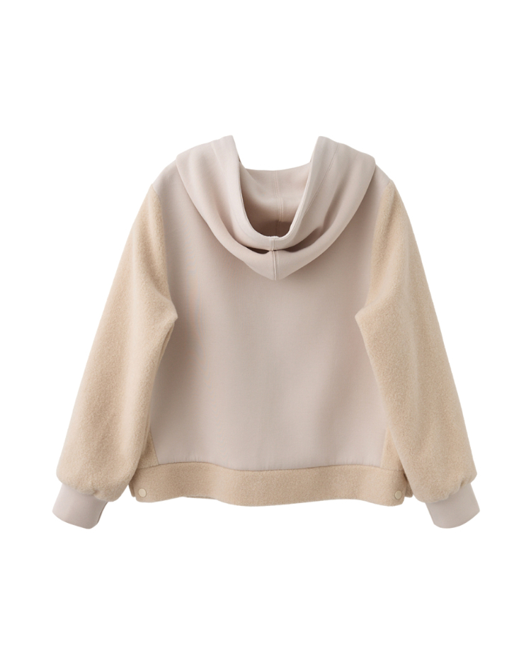 abito休閒連帽拼接外套