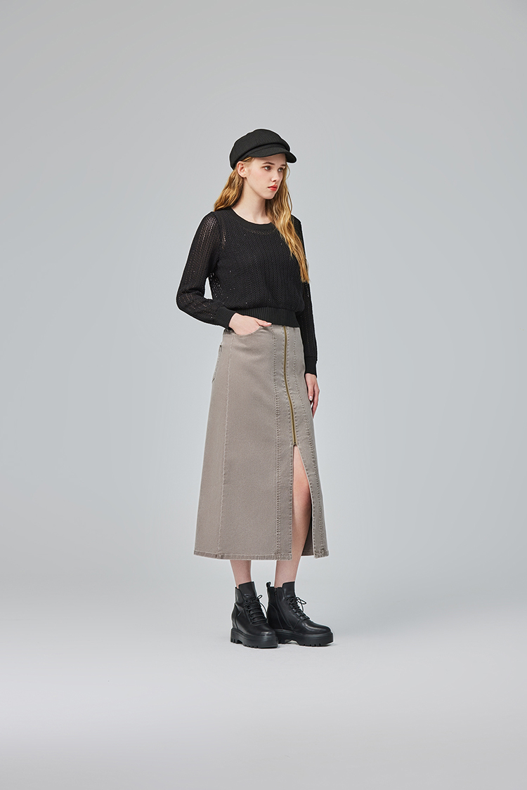 abito氣質兩件式膚針織上衣