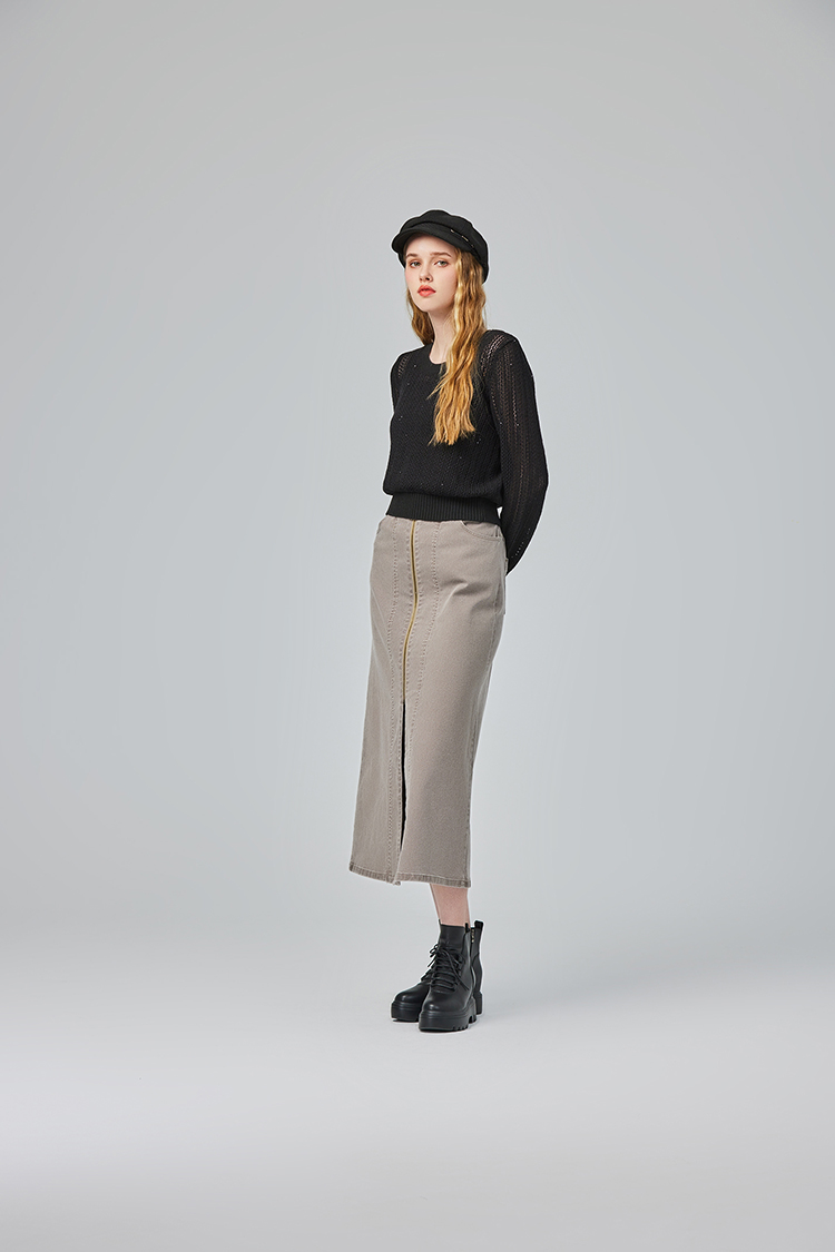 abito氣質兩件式膚針織上衣