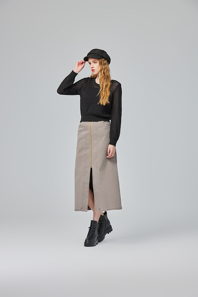 abito氣質兩件式膚針織上衣