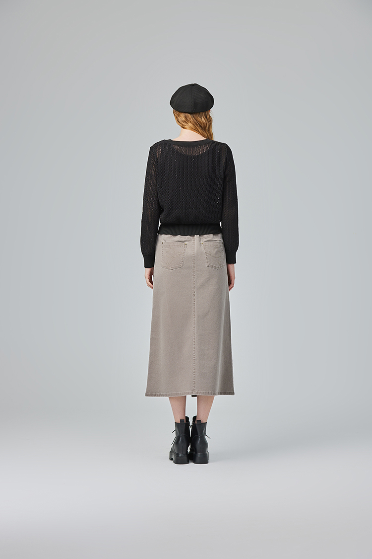 abito氣質兩件式膚針織上衣