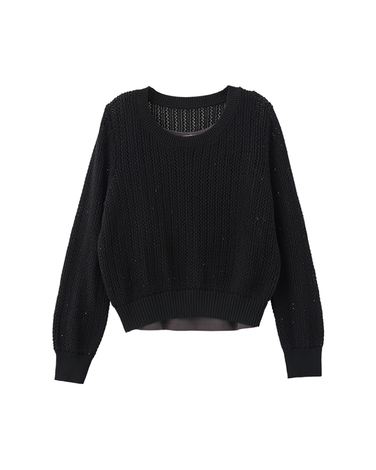 abito氣質兩件式膚針織上衣