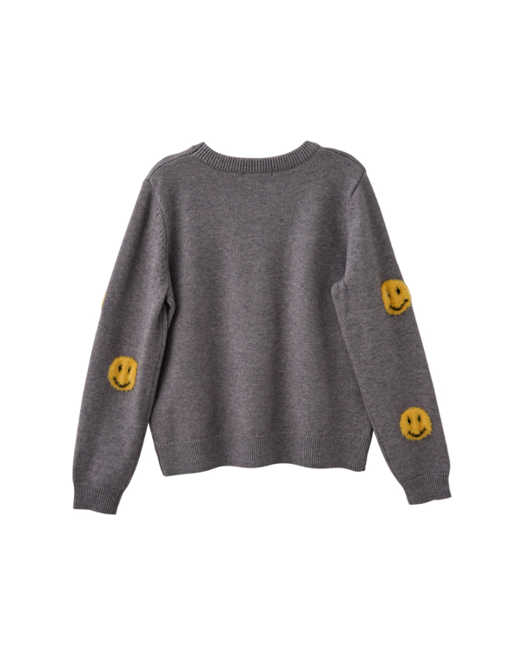 abito可愛笑臉針織上衣