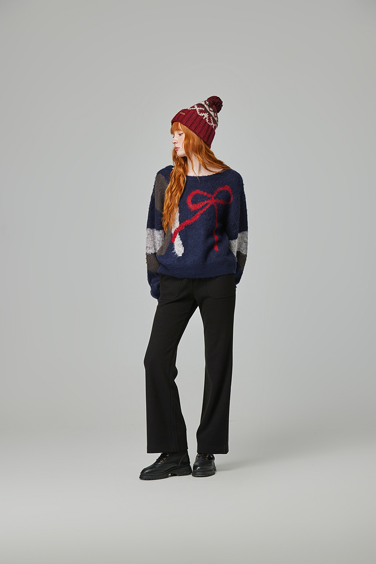 abito甜美蝴蝶結針織上衣