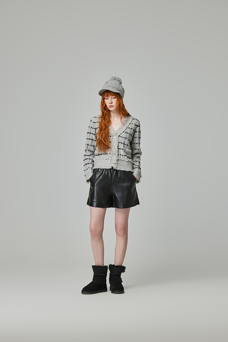 abitoV領條紋開襟衫