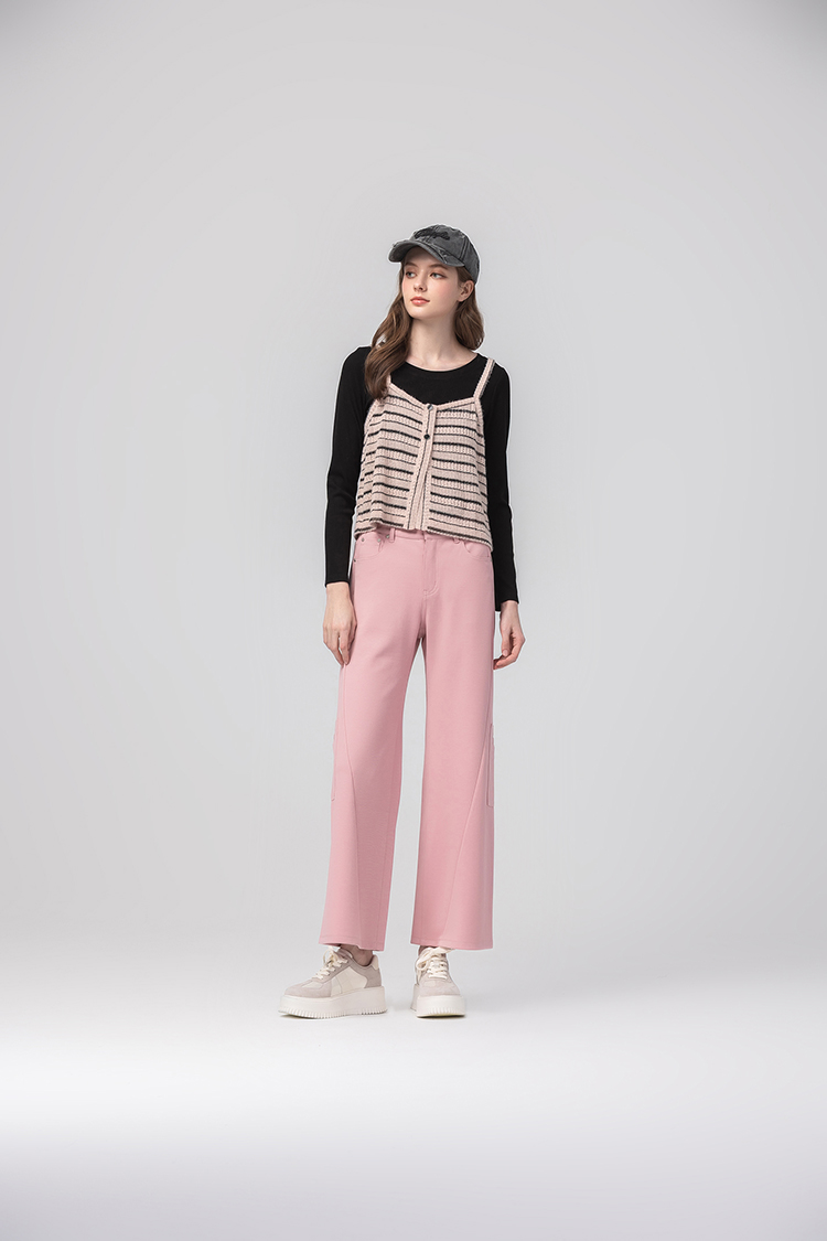 abito甜美兩件式條紋背心