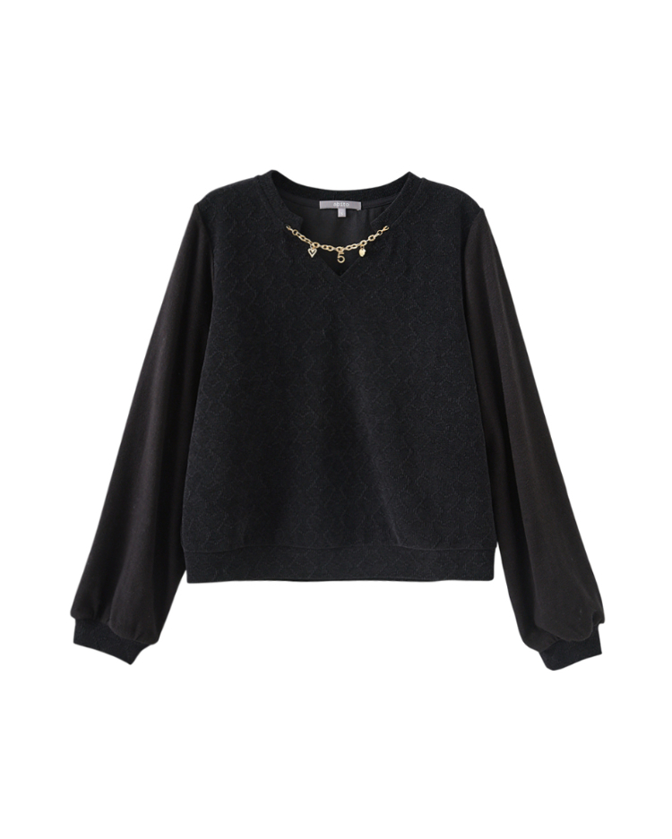 abitoV領愛心緹花上衣