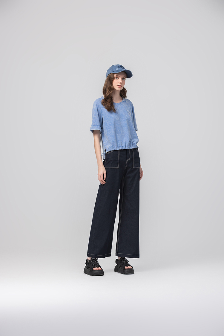 abito休閒海洋船舵刺繡上衣