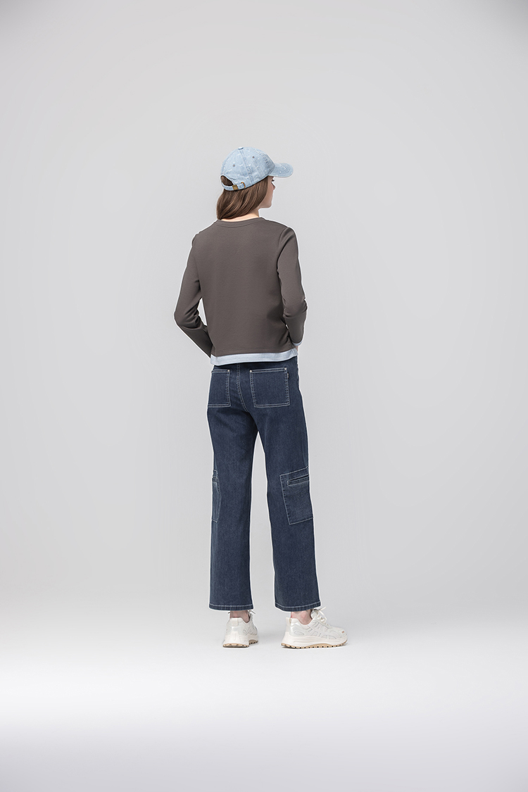 abito工裝口袋造型寬褲