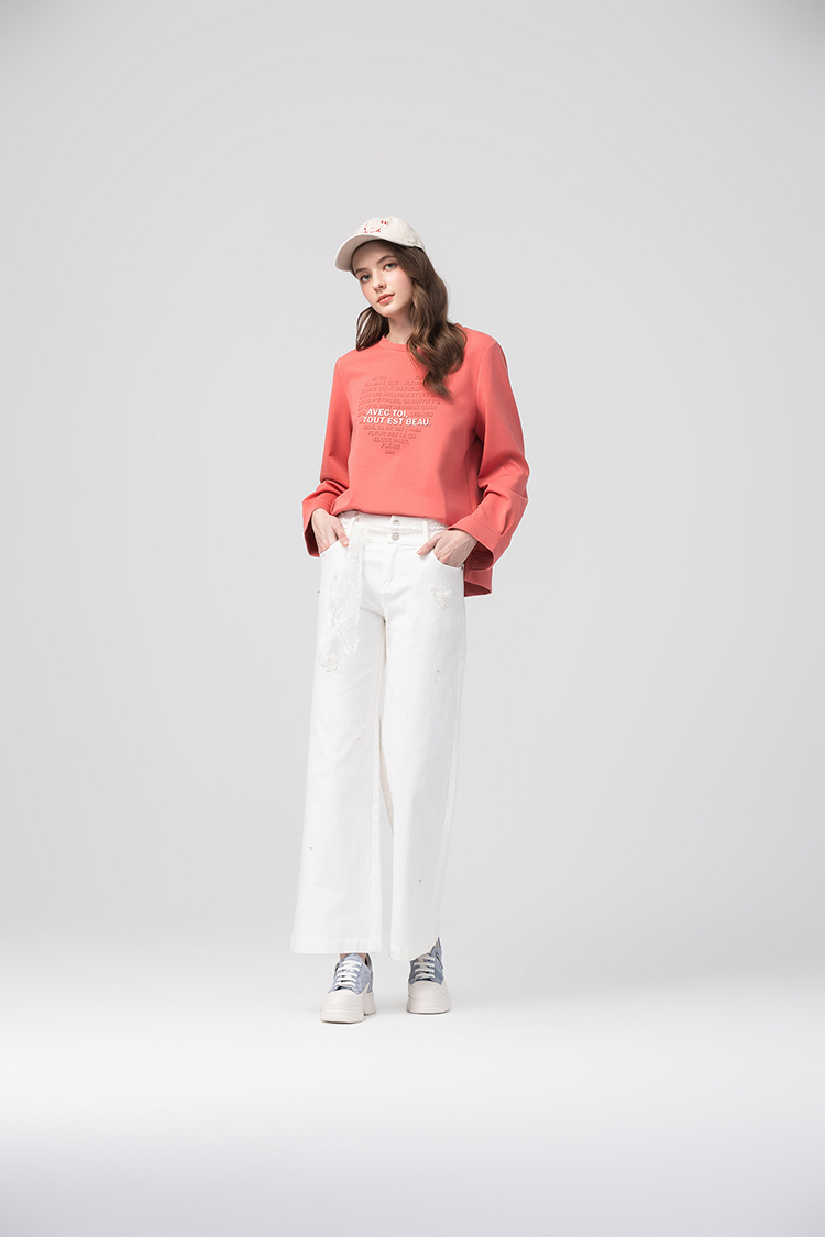 abito蝴蝶亮片造型寬褲