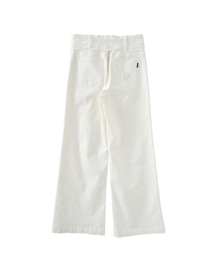 abito蝴蝶亮片造型寬褲