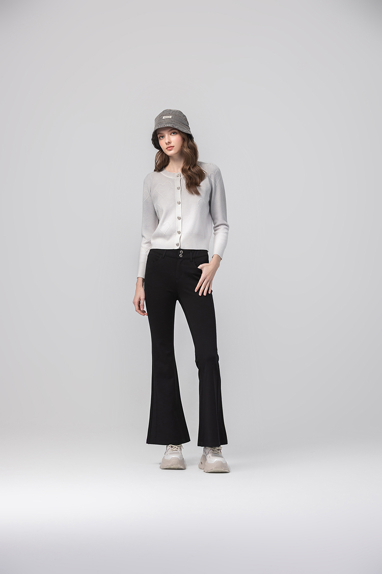 abito高腰雙釦喇叭褲