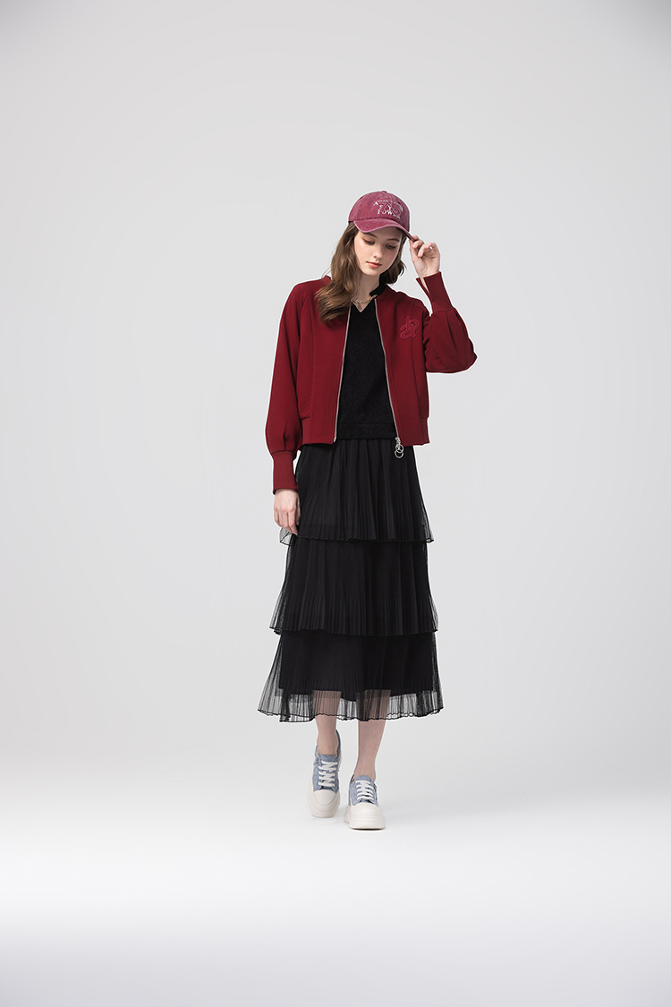 abito棉質布繡圓領外套