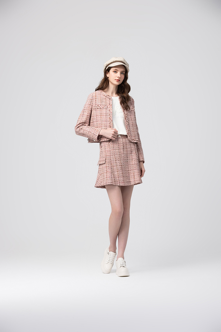 abito經典交織格紋外套