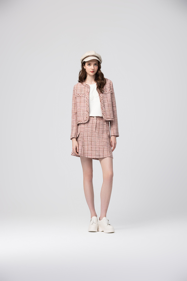 abito經典交織格紋外套